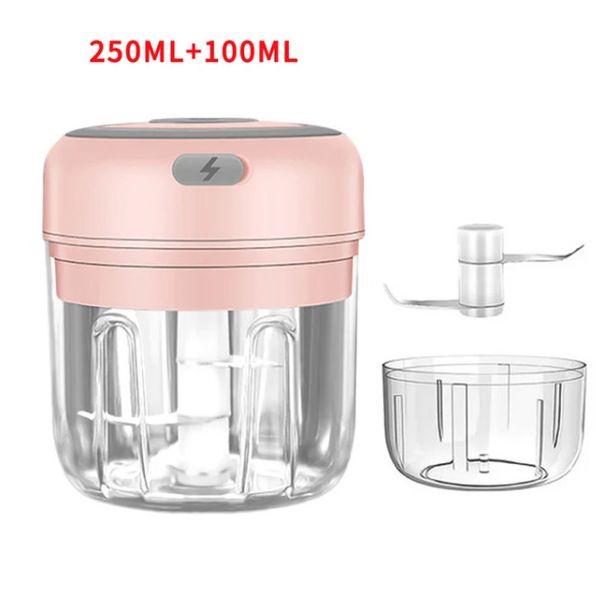 HiPiCok Meat Grinder Electric Garlic Crusher Food Chopper Mini Garlic Press Vege