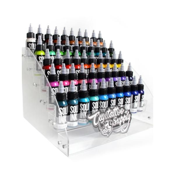 Tattoo Ink Organizer Display Wall Mounted Acrylic Shelf Clear Storage Nail Polish