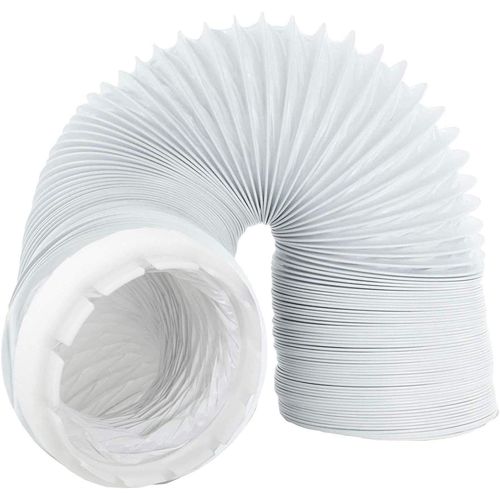 SPARES2GO 4m Vent Hose + Adapter Compatible with Crosslee White Knight Tumble Dryer + 2 x Pipe Clamp Clips