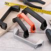 sourcing map 10 Pack Rectangular Plastic Pull Handle, 115mm/4.5 Inch Hole Center Cabinets Pull for Drawer Luggage Mechanical Equipment Garages, Black
