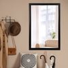 Black Bathroom Mirror for Wall 24" x 36" Black Metal Framed Rounded Rectangle