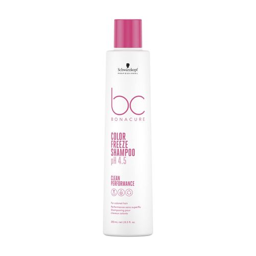 Schwarzkopf Professional Bonacure Colour Freeze Shampoo for Coloured Hair, Vegan Colour Locking System, pH 4.5, Long-Lasting Colour Intensity, No Fading, Cleansing, Detangling, 250 ml