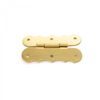 Offset Cabinet Hinge 3/8" Polished Solid Brass Door Hinges with Screws