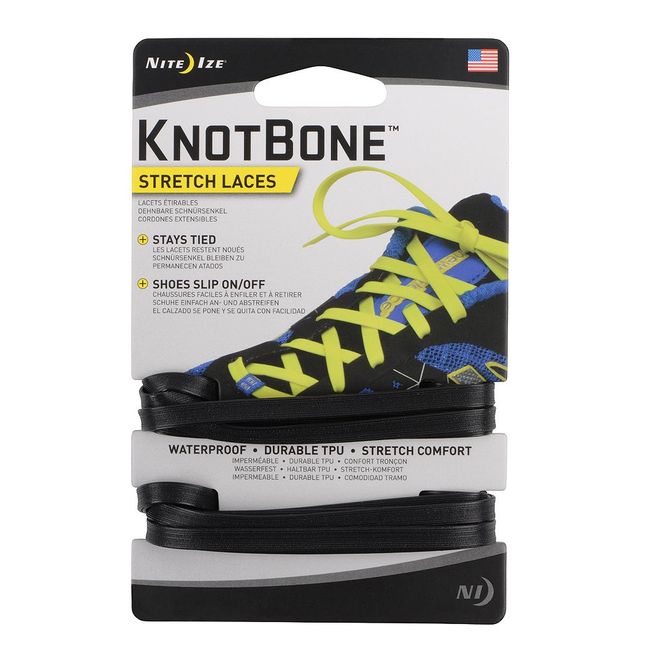 Nite Ize KnotBone Stretch Laces, Black