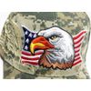 3D Emboridered Patriotic USA American Flag Flying Bird Design Baseball Cap Hat Visor (Army Digital Camo)