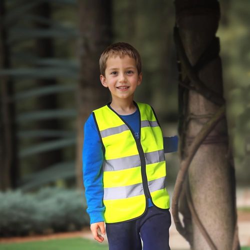 IDOU High Visibility Kids Safety Vest,Toddler Safety Vest,Reflective Vest Kids,Toddler Construction Vest For Cycling &Running Y1/XS/Zipper