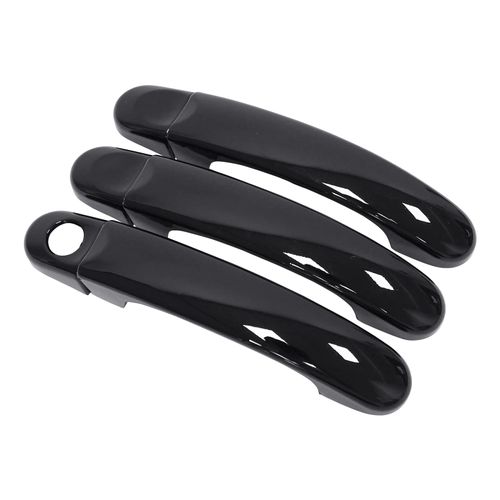 HouYeen 6PCS Front and Rear Exterior Door Handle Cover for T5 T6 Transporter Caddy Vans (Gloss Black)