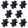 Angyanco 8-Pack Rubber Spider Insert, Flexible Solid Spider Center Insert, Black Spider Center Insert for L Jaw Coupling L-Jaw Coupler (L095)