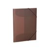 HERMA Elastic Folder Translucent in Brown, A3, Sturdy Plastic, with 3 Inner Flaps, 1 Span Folder