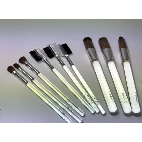 CLINIQUE BRUSHES EYE SHADOW & EYE BROW  3  set 6"long