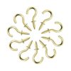 Biaungdo 100 Pcs 1/2" Ceiling Cups Hooks Screw Hooks Ceiling Cup Hooks Self-Tapping Screws Hooks Gold
