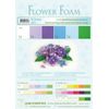 Leane Creatief A4 0.8mm Flower Foam Sheets 6pcs - Set 2 Blue – Violet Colours
