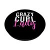 Crazy Curl Lady Curly Hair PopSockets Swappable PopGrip