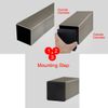 sourcing map 100mm x 100mm Plastic Square Inserts End Blanking Caps Black 4 Pcs