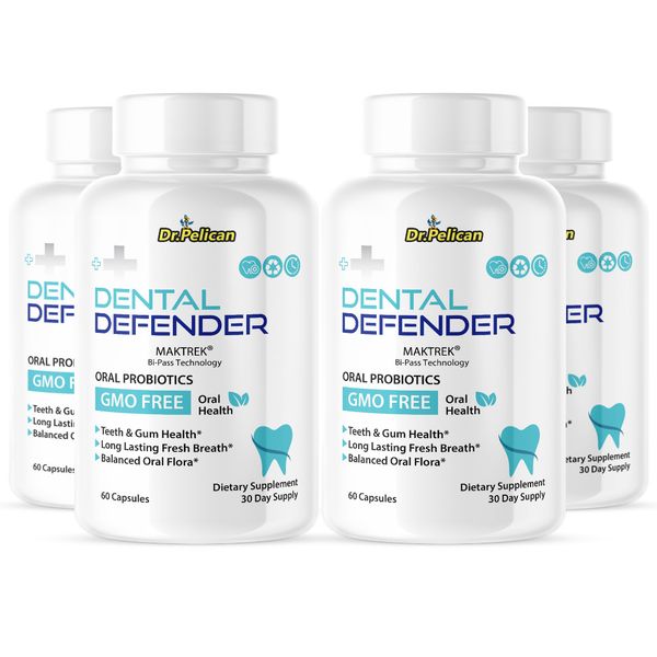 Dental Defender- Oral Support- 4 Bottles- 240 Capsules