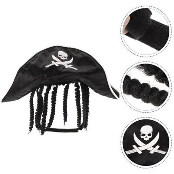 Pet Halloween Costumes Dog Cowboy Hat Pirate for Dogs Black Child