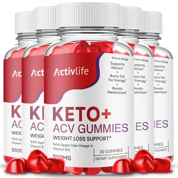 ActivLife ACV Keto Gummies, Activ Life Gummies Maximum Strength (5 Pack)