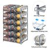 2 Pack 3-Tier Stackable Can Rack Organizer Storage Soda Cola Holder, Silver