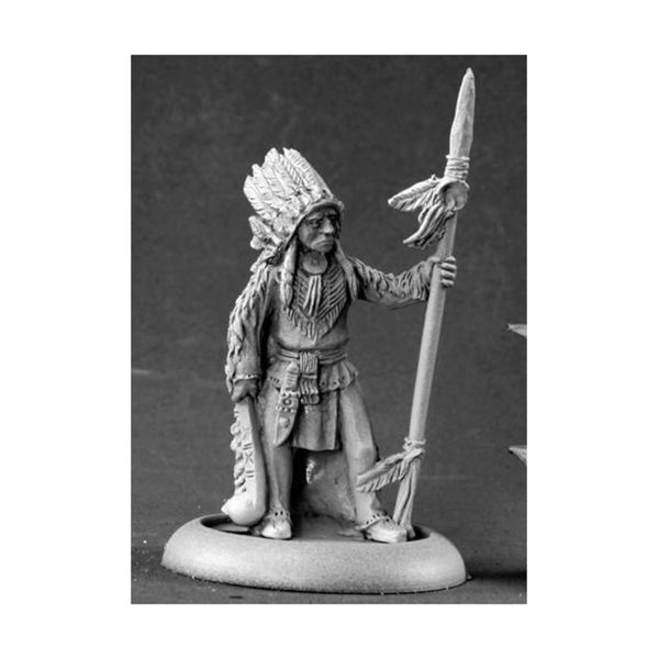 REAPER Miniatures Native American Chieftain #50113 Chronoscope RPG Mini Figure