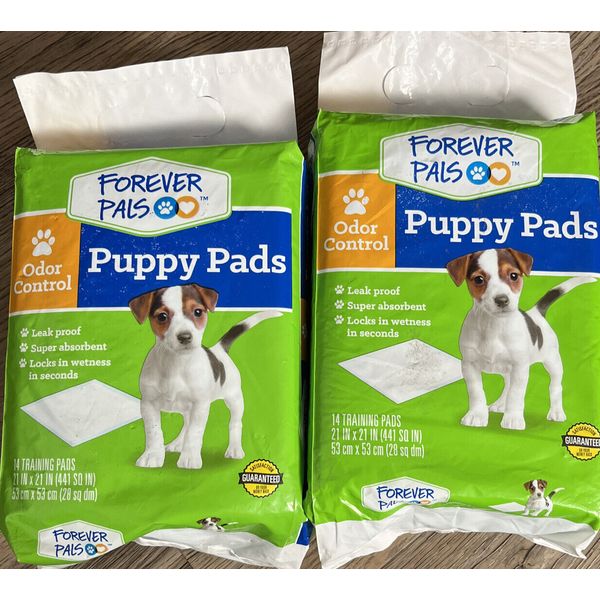 2 Pack Forverpals Puppy Training Pads 14 Pads Each 21 In X 21 In