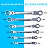 6Pcs Ratcheting Wrench Set Spanner Tool Combination 8-19 mm Metric Flexible Head