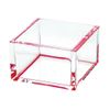 Yamako 12242 Clear Square, Red, Made in Japan