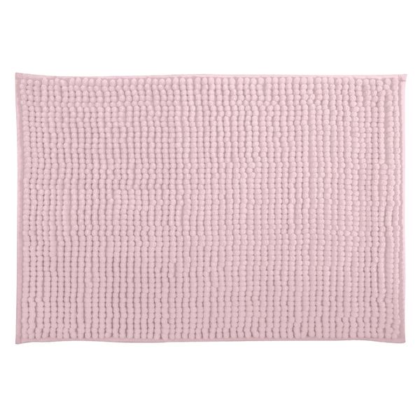 MSV Microfibre Chenille Bath Mat 40 x 60 cm Pastel Pink