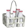 Dollhouse Miniature Milk Bottles in Basket