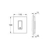 GROHE 38784000 Skate Cosmopolitan Actuation Plate