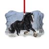 CafePress Winter Canter Scroll Ornament 4" x 2.75"