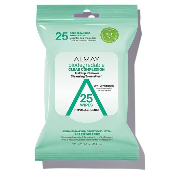 Almay Makeup Remover Cleansing Towelettes, Biodegradable CLEAR COMPLEXION...
