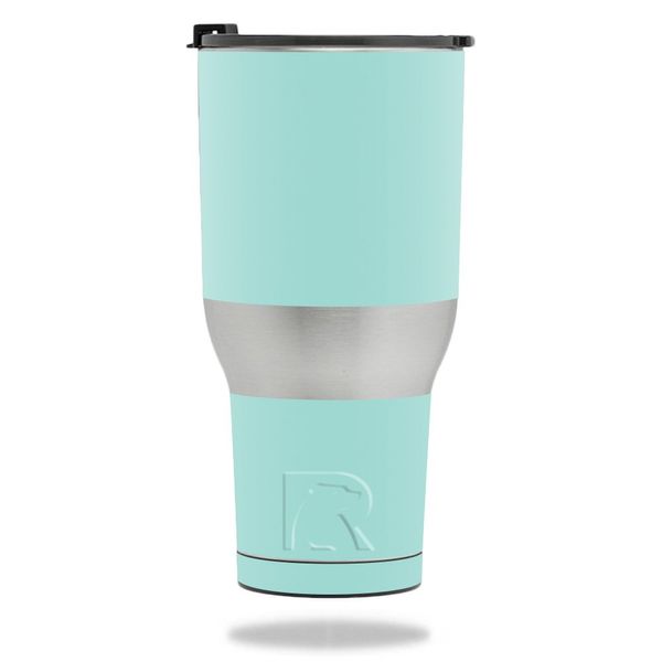 MightySkins Skin Compatible with RTIC Tumbler 40 oz. (2017) - Solid Seafoam | Protective, Durable, and Unique Vinyl Decal wrap Cover | Easy to Apply, Remove, and Change Styles | Made in The USA