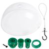 SPARES2GO Squirrel Baffle Dome Bird Feeding Station Feeder Guard (Complete Kit with Hanging Hook and Loop)