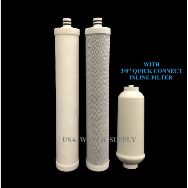 Culligan RO Filter Set for AC15/30/50/H83 3 PC QC 3/8"-Compatible Water Filter