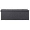 Folding Storage Ottoman Bench 43Inch Footrest Storage Chest w/Divider Dark Gray