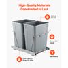 VEVOR Double 35QTx2 Pullout Waste Container Under Cabinet Kitchen Can Soft Close