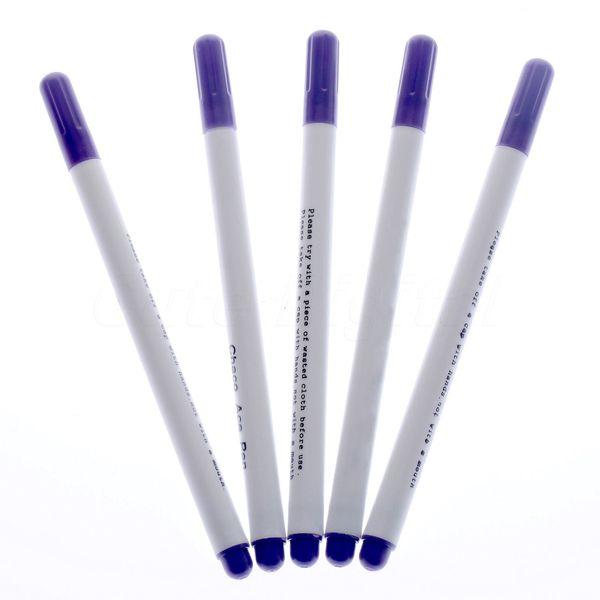 12 PACK Disappearing Ink Marking Pen, Air Water Erasable Pen/ Fabric Marker/ Temporary Marking/ Auto-Vanishing Pen for Cloth (Purple)