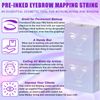 2PCS Pre-Inked White Ink,Eyebrow Mapping String,Mapping String Black Brow,Pre-Inked Mapping String for Permanent Makeup and Microblading Supplies,Easy-to-Use Mapping String for Brow Mapping 10M/32.8ft