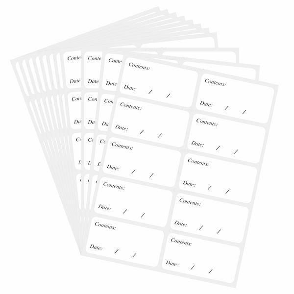 Hybsk Removable Freezer Labels Easy Peel Off - Frozen Food Storage Labels That Leave No Sticky Residue After Use (Type 1)