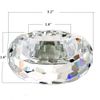 Donoucls Crystal Tealight Candle Holders, Handmade Cut Crystal Candle Holder Banquet Decorations for Home 3.2" Diameter x 1.6" High Set of 2