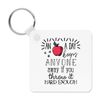 An Apple A Day Keeps Anyone Away Keyring Key Chain