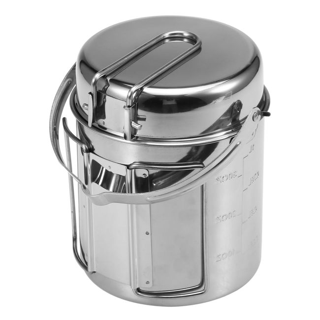 Camping Pot Portable Stainless Steel Camping Pot With Spout Pouring Cooking  Kettle for Camping Pot Handle Outdoor Tableware - AliExpress