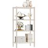4 Tier Wire Shelving Stackable Tan Shelf Kitchen Pantry Book Shelves Rack 48 in