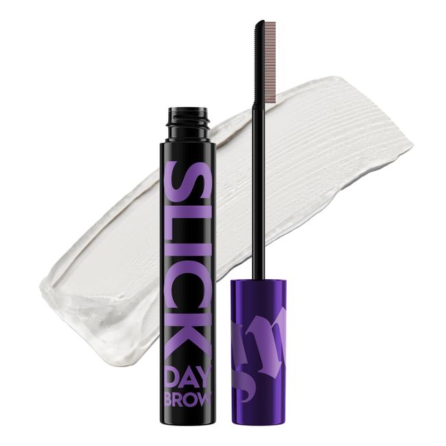 Urban Decay Slick Day Strong-Hold Clear Brow Gel - for Lifted, Laminated Eyebrows - Up to 24 HR Wear - Comfortable Feel with Water-Based Wax - Flake-Proof, No White Cast - Vegan, 0.23 fl. Oz