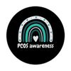 PCOS awareness cute boho rainbow PCOS support PopSockets Swappable PopGrip
