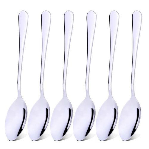 Qinglele 304 Stainless Steel Spoon set of 6, Soup Spoon, Dinner Spoon, 8.1 inches. 6 Pcs Spoon (6 Pcs, 1)
