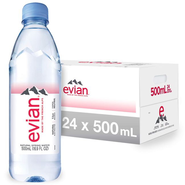 Evian Natural Spring Bottled Water, 12 pk./1L