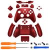 eXtremeRate Full Set Shell Buttons for xbox series X&S Controller, Replacement Side Rail Grip Front Backplate Cover for xbox core Wireless Controllers-Controller Not Included [Red]