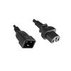 DINIC Warmgerätekabel C15 auf C20, 1mm², VDE, 1,8m