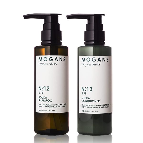 MOGANS Plant Flowers (Soka) Medicated Amino Acid Shampoo & Conditioner Set, 10.1 fl oz (300 ml) Each (With Dandruff/Scalp Eczema/Scalp Sticky) [Quasi-drug]